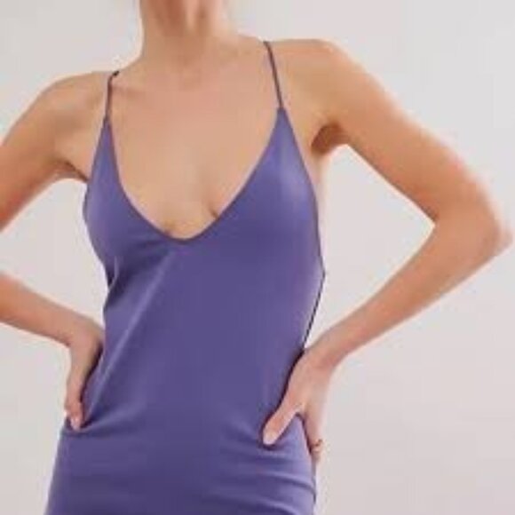 Free People Intimately Made You Look Mini Slip Dress With Strappy Back Size XL - Picture 1 of 13